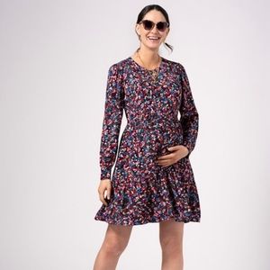 Floral Tiered Maternity & Nursing Dress